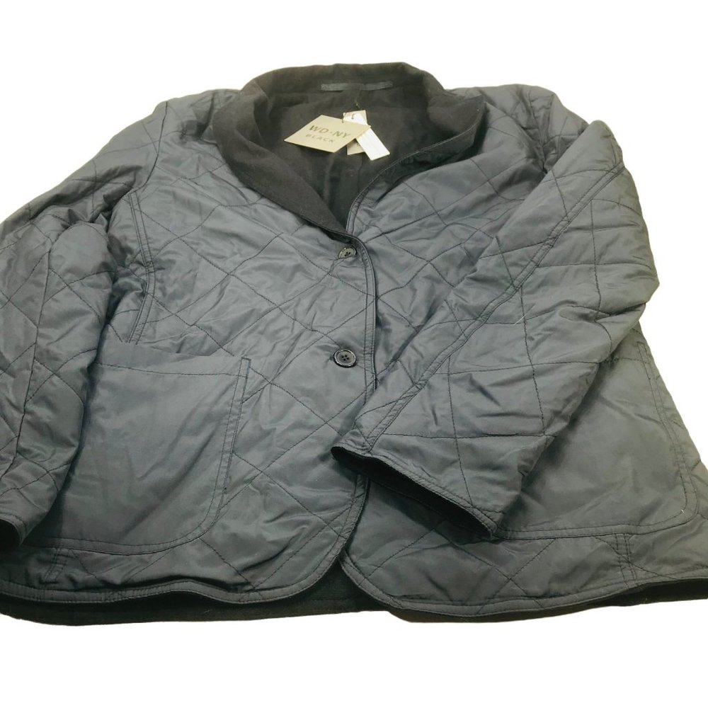 WD NY Black Women's Size Large Slim Reversible Fit Jacket New With Tags